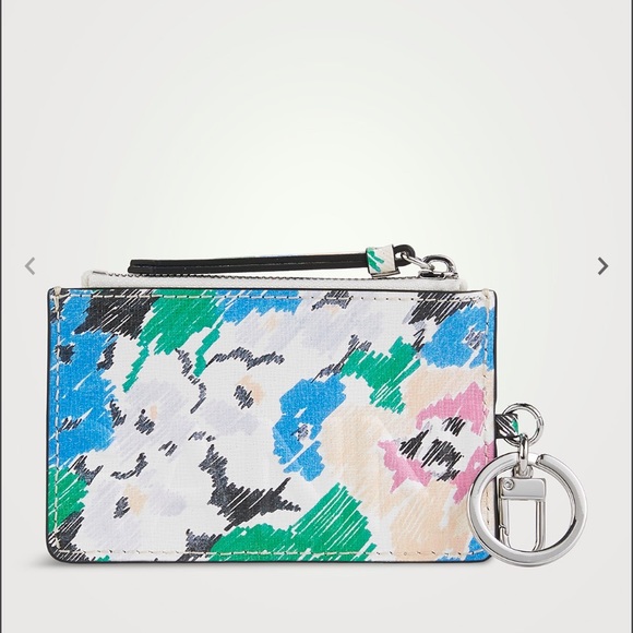 Ganni Handbags - NWT GANNI Banner Leather Zip Coin Purse In Floral Print